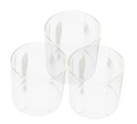 Kisangel 3 pièces Vase Cylindrique Verre Transparent pour Hydroponie et Décoration de Table Lot de Petits Vases Multifonctions pour Fleurs et Plantes Dintérieur