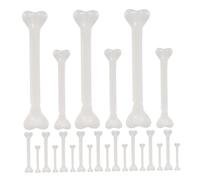 Kisangel 36pièces Petits Os De Squelette Plastique Blanc Miniatures Os pour Décoration Halloween Et Loisirs Créatifs Accessoires De Fête sur Thème Squelette