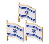 Kisangel 3pcs Épingles à Revers en Alliage Drapeau Israël, Design Unique Portable, Accessoires Essentiels pour Fêtes et Décoration Vestimentaire