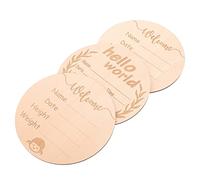 Kisangel 3pièces Cartes Anniversaire Pour Garçon Fille Panneau Annonce De Naissance Cartes Commémoratives De Croissance De Garçon Fille Accessoires Photo Né Pour Étapes Clés