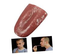 Kisangel 3pièces Fausse Langue Réalistique Lot de Accessoires pour Halloween Farces Et Attrapes Corporel Étire Colle Tord