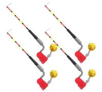 Kisangel 4 pièces Alarme de Électronique avec Lumière LED Indicateur Sensible pour Carpe Bord de Rivière Lumineux Clignotant pour Instantanée