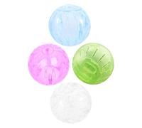 Kisangel 4 pièces Balle Dexercice pour Hamster Silencieuse Balle de Course Portable pour Petits Animaux Interactif Intérieur et Extérieur Facile à Nettoyer