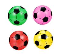 Kisangel 4 pièces Ballons de Football Gonflables pour Garçon Fille de Ballons Colorés pour Activités Intérieur et Extérieur Éducatif Stimulant la Cognition Couleur Couleur Aléatoire