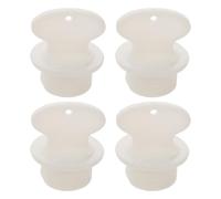 Kisangel 4 Pièces Bouchon de Rechange Blanc pour Bouillotte 28,5mm en | Filetage 1,1 Pouce, Étanchéité Anti-fuite, Usage Bureau et Voyage, pour Remplacer un Bouchon Perdu