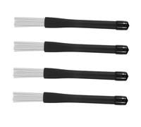 Kisangel 4 Pièces Brushes For Jazz Drums Nylon Wire Drum Brushes Lightweight Portable Percussion Accessories