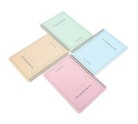 Kisangel 4 Pièces Cahier Ligné A5 pour Étudiants, Carnet à Spirale | Papier D'impression Glacé, Épaisseur Modérée, Usage École et Bureau, pour Stylo, Crayon ou Marqueur