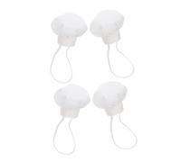 Kisangel 4 pièces Chapeaux de Cuisinier Miniatures pour poupées Petits Couvre-Chefs en Coton pour Jeu de rôle et Bricolage 4 pièces Chapeaux Blancs Unis avec élastique