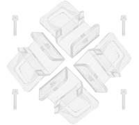 Kisangel 4 Pièces Clips de 0 à 2 Cm D'épaisseur pour sans Transparents Couvercle D'aquarium Fixation avec Vis Supports Robustes Anti-Saut Accessoires Aquarium pour Verre pour Poissons