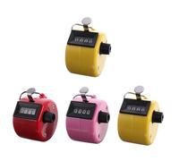 Kisangel 4 pièces Compteur Mécanique Manuel Portable Chiffres et Compact Compteur à Main pour Décompter Personnes Couleur Aléatoire Couleur Aléatoire