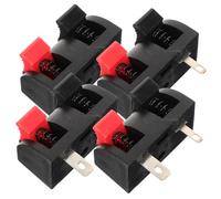 Kisangel 4 pièces Connecteurs de Bornes Fil Stéréo Broches pour Haut-Parleur avec Mécanisme à Pression Facile à Utiliser Accessoires Audio Pratiques pour Installation Rapide