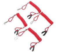 Kisangel 4 pièces Cordon de Sécurité Bateau Moteur avec Bracelet Poignet Corde Arrêt Urgence pour Bord Lanière TPU Robuste Compatible Moteurs Bord et Bateaux