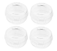 Kisangel 4 pièces Couvre Boutons de Cuisinière Lot de Protection Transparente pour Plaque de Cuisson Gaz Sécurité Garçon Fille Adapté pour Four et Grill Facile à Utiliser pour Adultes