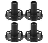 Kisangel 4 Pièces Ensemble de Support Base pour Poteau de Tente Extérieur, Connecteurs Tubulaires Étanches, Compatible Sols Herbe et Béton, Accessoires Légers pour Auvent et Pergola de