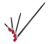 Kisangel 4 pièces Kit de Rallonges de Forets avec Tige Hexagonale Rouge A-type Extensions Solides Adaptateur Hexagonal pour Perceuse et Tournevis
