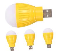 Kisangel 4 pièces LED Mini Ampoules USB Chauffantes Petite Lampe Portable Urgence pour Camping Bureau Chambre