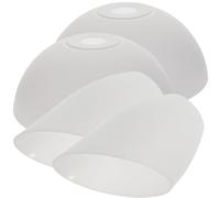 Kisangel 4 pièces Lot de Abat-jours Plastique Blanc Incliné Modèle à Cheval et Champignon Protection Anti-poussière et Facile à Installer pour Lampadaire et Lampe de Table