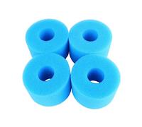Kisangel 4 pièces Lot de Déponge Filtrante Bleue Mousse Préfiltre Réutilisable pour Filtration Piscine et Spa Nettoyage Facile et Amélioration Filtration