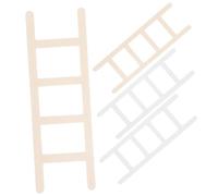 Kisangel 4 Pièces Miniatures Échelles Bois Naturelles Décor Maison Miniature pour Jardin Maison de Poupée Accessoires Réalistes Modèles Compacts Bois Ambiance Chaleureuse