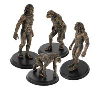 Kisangel 4 Pièces Modèles Évolution Humaine Plastique Compacte Figurines Primitives pour Enseignement Historique et Apprentissage à Jouets Éducatifs Résistants et Réalistes