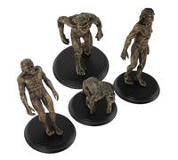 Kisangel 4 Pièces Modèles Évolution Humaine Préhistorique Plastique Figurines Éducatives Imitées pour Outils Pédagogiques pour Cours Histoire et Apprentissage à