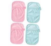 Kisangel 4 Pièces Moufles De Bain Pour Garçon Fille Lingettes Pour Corps Lot Anneaux Pour Pouce Articles De Puériculture