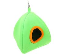 Kisangel 4 Pièces Nid De Hamster Tente Jouet Tipi pour Animaux De Compagnie Hamac en Peluche Hamster Nid Suspendu pour Chat Grotte Suspendue du Furet Petite Cachette De Hamster Green Coton