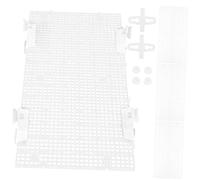 Kisangel 4 pièces Plaque de Séparation Aquarium Transparent avec Grille Découpable Diviseur pour Poissons et Bébés Poissons avec Ventouses Installation Facile et Protection des Nageoires