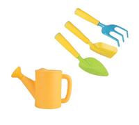 Kisangel 4 pièces Set Outils de Jardinage pour Garçon Fille Mini Pelles Râteau et Arrosoir Jouets Éducatifs pour Potager et Extérieur pour Garçons et Filles