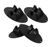Kisangel 4 Pièces Stationnement pour Scooters Porte-Scooter pour Garage Plateforme de Support pour Scooter Plastique Noir Installation sans Outil Compatibilité Large pour Garçon et Filles