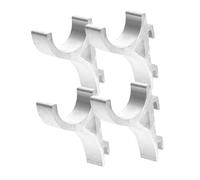 Kisangel 4 pièces Support Étagère Congélateur Aluminium Crochets Fixes pour Rangement Frigo Organiseur Solide et Facile à Installer pour Armoire Réfrigérée