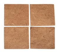Kisangel 4 Pièces Tapis de Terrarium en Fibre Naturelle Marron | Poussière, Texture Douce et Structure Robuste, pour Lizards, Œufs, Jardins, Base de Cage