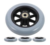 Kisangel 4 roulettes motrices pour fauteuil roulant - Roues en caoutchouc de 5 pouces pour déambulateurs et rollators - Pneus antidérapants pour personnes âgées, hôpitaux et domiciles
