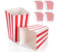 Kisangel 48 Pièces Boîtes à Popcorn Rouges en Papier Léger Design Unique, Multi-usages, pour Soirées Cinéma et Décorations Festives