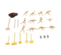 Kisangel 48 pièces Dinosaure Archéologie pour Garçon Fille Kit Excavation de Squelette de Dinosaure Éducatif Développement Coordination Main Œil et Créativité