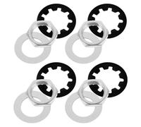 Kisangel 4ensemble Kit Écrous et Rondelles pour Guitare Électrique DIY Accessoires Durables pour Potentiomètre et Prise Jack Outils de Réparation pour Guitares Électriques et Basses