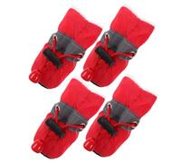 Kisangel 4pièces Bottes Antidérapantes pour Chiens Et Chats Imperméables Et Douillettes Lot de des Pattes Extérieur Chaussures pour Animaux De Compagnie