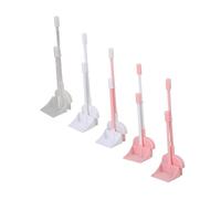 Kisangel 5 Ensembles Miniature Dollhouse Broom and Dustpan Set Realistic Cleaning Supplies for Dolls Lightweight and Easy to Grip for Pretend Play