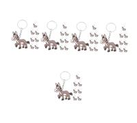 Kisangel 5 Ensembles Porte-clés Âne Fournitures De Fête D'âne Mignon Porte-clés Animaux De La Ferme Pendentifs Suspendus Âne Pendentif Âne Pvc Brown 8 Pièces * 5