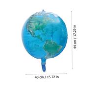 Kisangel 5 pièces Ballons Film Aluminium Terre Décoration de Fête à Thème Espace Voyage avec Motif Globe pour Adultes