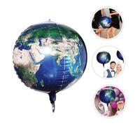 Kisangel 5 pièces Lot de Ballons Aluminium Motif Terre Décorations de Fête Planétaires Globes Gonflables Résistants pour Anniversaire et Photobooth