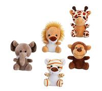 Kisangel 5 pièces Mini Jungle Animal Plush Keychain Pendant Set Soft Stuffed Forest Animal Decorations for Bag Home Lightweight Ornaments