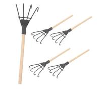 Kisangel 5 Pièces Mini râteau à Sable Petit râteau pour Le Jardinage Outil de Jardin râteau de Jardin décoratif râteau scarifiant Outils de Jardinage Miniatures Ornement Mini râteau Bambou