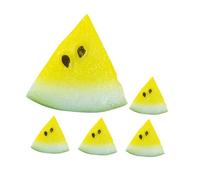 Kisangel 5 pièces Mini Tranches de Pastèque Artificielle Résine Décor pour Maison de Poupée Accessoires DIY Fruit Thème