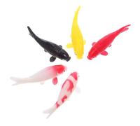 Kisangel 5 Pièces Miniature Koi Fish Ornaments Simulation Floating Goldfish Décor Plastique pour Aquarium Accessoires Réalistes pour Photographie et Décoration