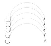 Kisangel 5 Pièces Montage de Pêche en Mer avec Hameçon Circulaire en Acier, Bas de Ligne Résistant pour Pêche Côtière, Portabilité Pratique et Distance de Lancer Optimisée