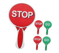 Kisangel 5 pièces Panneaux Stop pour Garçon Fille Signalisation Routière Rouge Vert et pour Enseignement Sécurité Routière Maternelle et Primaire