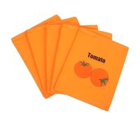 Kisangel 5 Pièces Pochette Isotherme de Conservation des Aliments, Paquet de Conservation des Fruits et Légumes, Film Aluminium et Polyester, Orange, à Cordon, Réutilisable,