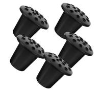 Kisangel 5 pièces Vase Funéraire Noir pour Fleurs de Cimetière Inserts de Pots Résistants et Délicats pour Décoration de Tombeaux