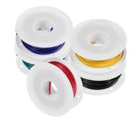 Kisangel 5 Rouleaux Câble Électrique Cuivre Awg Isolé Fil Souple Flexible Accessoire Électrique Domestique Câble Alimentation Stable et Performant